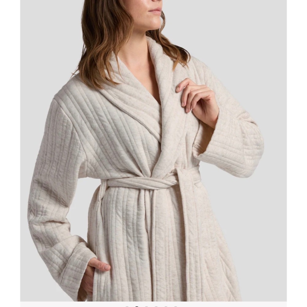 PARACHUTE Cozy Knit Robe Natural Medium NWT $179
